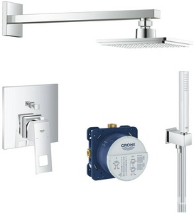 Набор Душ_OHM 1рч,квдр,SmBox,в+р.душ, ZZ Grohe Euphoria Cube 119698