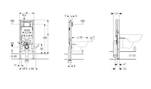 Система инсталляции для унитазов Geberit Sigma 8 111.796.00.1 50x114x8 Geberit sigma 8 s300627