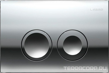 Клавиша двойного смыва "21" для инсталляции арт.458.160.00.1 и 457.570.00.1, цвет хром Geberit Delta 115.125.21.1