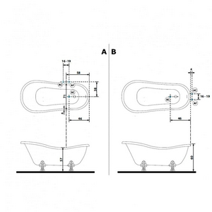 Ванна 1760х800(660)хh720(620)мм, литьевой мрамор, отдельностоящая, ножки "Львиные лапы", слив-перелив в компл., (цв. хром), TW ZZ Tiffany Универсал TW176 bi/cr
