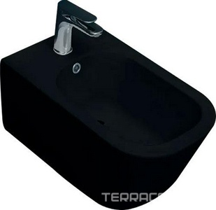 Биде подвесное 54х35см, крепёж арт.WB9N в компл., (цв.черный матовый),  ZZ Kerasan Tribeca 512531