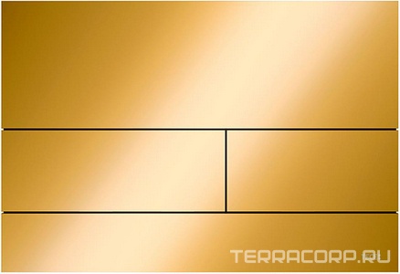 Панель смыва с двумя клавишами, для застенного модуля д/унит., д/горизонт/вертик. установки, (металл цв.глянец, позолоченный),  ZZ Tece TECEsquare 9240839