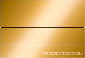 Панель смыва с двумя клавишами, для застенного модуля д/унит., д/горизонт/вертик. установки, (металл цв.глянец, позолоченный), TECEsquare ZZ