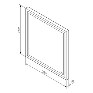 Зеркало , 65 см, с LED подсветкой по периметру AMPM Gem M91AMOX0651WG