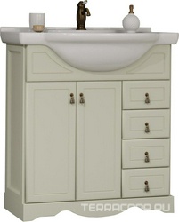 Тумба напольная Клио 70, 770x890x510мм, цвет слоновая кость, БЕЗ раковины Байкал-75 или Дрея-75 ZZ