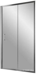 Дверь в нишу , 135x190 см, двухсекционная раздвижная, профиль глянцевый хром, стекло сатин ZZ Vegas Glass ZP ZP 0135 08 10