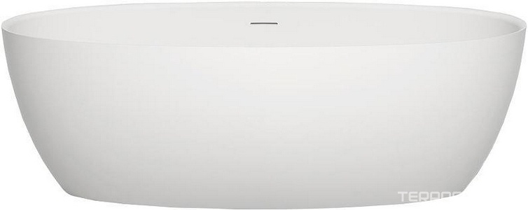 Ванна 1780х920хh580мм, отдельностоящая, литой камень S-Stone, матовый, донный клапан Up&Down цв.белый в компл.,  ZZ Salini Alda 101911SM