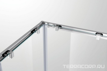 Душевой уголок 900х900хh1950мм, квадрат, (стекло текстурное Punto 6мм, фурн.цв.хром),  ZZ Cezares Molveno MOLVENO-A-2-90-P-Cr