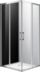 Душевой уголок 900х900хh1950мм, квадрат, (стекло текстурное Punto 6мм, фурн.цв.хром), Molveno ZZ