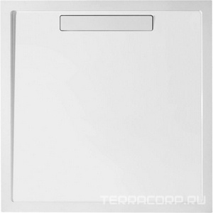 Поддон д/душа прямоуг.900х900хh18/100мм, сифон в комплекте, ножки, опора, уплотнитель в компл., (кварил, цв.белый глянц.),  ZZ Villeroy & Boch Squaro UDQ0910SQR1V-01