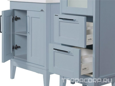 Тумба напольная ""-60 см, БЕЗ раковины, цвет серый ZZ ValenHouse Эйвори AV60_ТC