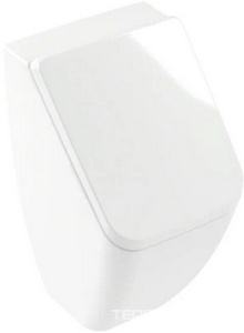 Писсуар 285x545x315мм, с защитой от брызг, скрытый подвод воды, крепёж в комп, с отверст. д/крепежа крышки, (цв.01 white),  ZZ Villeroy & Boch Venticello 5504R101