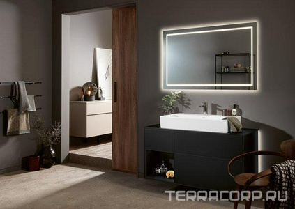 Зеркало 1200хh750х45мм, с LED подсветкой, БЕЗ пульта ДУ арт.G9990200, (крепёж в компл.),  ZZ Villeroy & Boch Finion G6001200