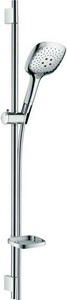 Душевая стойка h 90см, лейка, шланг 1,6м, мыльница,  в компл., (цв.хром),  E 150 3 jet Hansgrohe Raindance Select 27857000
