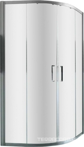 Душевое ограждение100х100хh200см, 1/4 круга, R500мм, раздвиж двери с неподв.сегментами(стек.прозр.4/6мм Anti-Plaque,проф.мат.сереб) ZZ Huppe Huppe Classics 2 C20613 087 322