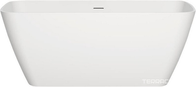 Ванна 1800х810хh660мм, отдельностоящая, литой камень S-Stone, матовый, цв.белый, д/к Up&Down цв.бел в комп,ОТВЕРСТ Д/ВЫПУСКА СИФОНА В СТЕНУ,  ZZ Salini Agatha 100221M / белый /сверление отверстия в борту ванны +5тр к PL