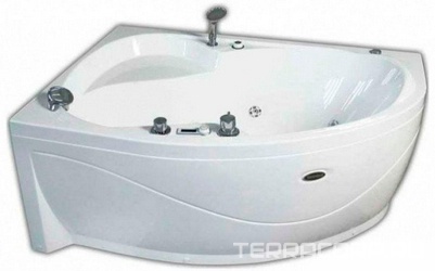 Ванна "АМЕЛИЯ-BRONZE",1600х1050 (прав), слив/пер., фронт.панель, смесит "Бриз/"Линкольн бол", ГМ7 "Релакс", АМ, контр.400, молдинг, хромотер. (V-1) ZZ