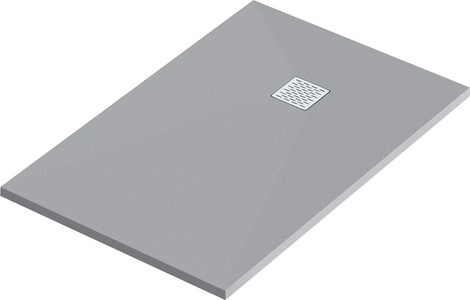 Поддон "" 100x80, прямоугольный, плоский, литьевой мрамор, без сифона, цв.графит  ZZ Bas Essentia ЛП00069