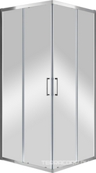Душевой уголок 900х900хh1950мм, квадрат, (стекло прозр.Idrorepellente 6мм, фурн.цв.хром), Molveno ZZ