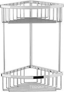 Полочка-решетка для душа/ванны, угловая 2х уровн.,19,4x19,4x36,85см, (цв.хром), Langberger ZZ Langberger Универсал 70262