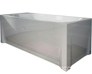 Ванна акриловая "Николь", 1800х800x480 мм, левая, смес./излив "Бриз/Нельсон" на каркасе, БЕЗ слива-перелива, переключ.на душ, лейки и панели, белая XX