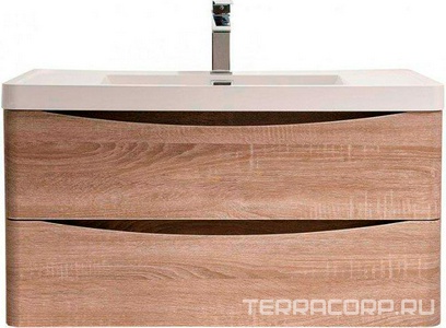 База под раковину подвесная с двумя выкатными ящиками, 900х480хh450мм, без раковины, (цв.Rovere Bianco),  ZZ BelBagno Ancona ANCONA-N-900-2C-SO-WO