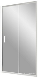 Дверь в нишу ZP (knob), 130x190 см, двухсекционная раздвижная, профиль белый, стекло прозрачное ZZ