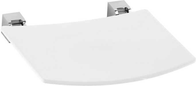 Сиденье для душа, настенное, откидывается наверх, БЕЗ крепёжного комплекта арт.34992 000100, (хром/белый (RAL 9010),  ZZ Keuco Plan 14980 010051