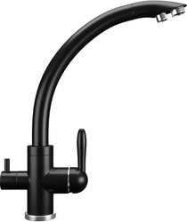 Смеситель Ulgran U-017 308 черный, для кухонной мойки| 14x33x23