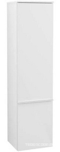 Шкаф-пенал 404хh1546х372мм, подвесной, 1 дверь петли справа, 2 выдв.отделения, крепёж в комп., (цв. DH белый глянцевый, ручка цв.хром),  ZZ Villeroy & Boch Venticello A95211DH