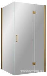 Душевое ограждение Правое AFP-Fis, 120*90*1900 мм, профиль бронза, стекло сатин, БЕЗ покрытия, БЕЗ поддона ZZ