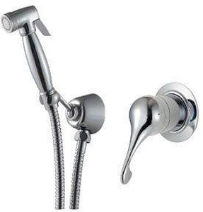 Комплект гигиенический, встраиваемый смеситель, гигиен.лейка, шланг, кронштейн, (цв. хром),  ZZ 3M Piccadilly 2177 CC