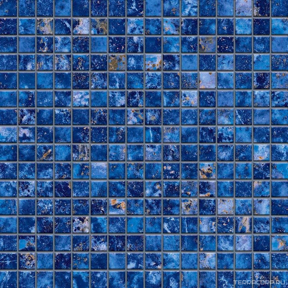 Керамогранит Atlas Concorde Italy Marvel Dream Marvel Ultramarine Mosaico Lappato 30x30 Голубой, фото 4
