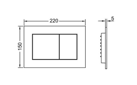 Комплект для установки подвесного унитаза, (застенный модуль, крепёж, прокладка звукоизол., панель 2-го смыва  пластик цв.ЧЁРНЫЙ ГЛЯНЕЦ),TECEZZ Tece TECEnow K440403