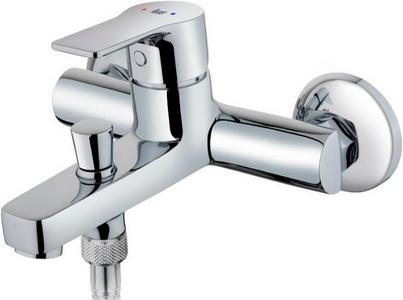 Смеситель для ванны/душа, короткий излив, (душевой шланг/душевая лейка /аэратор / переключатель потоков), цв. хром KL Teka Manacor 841221200