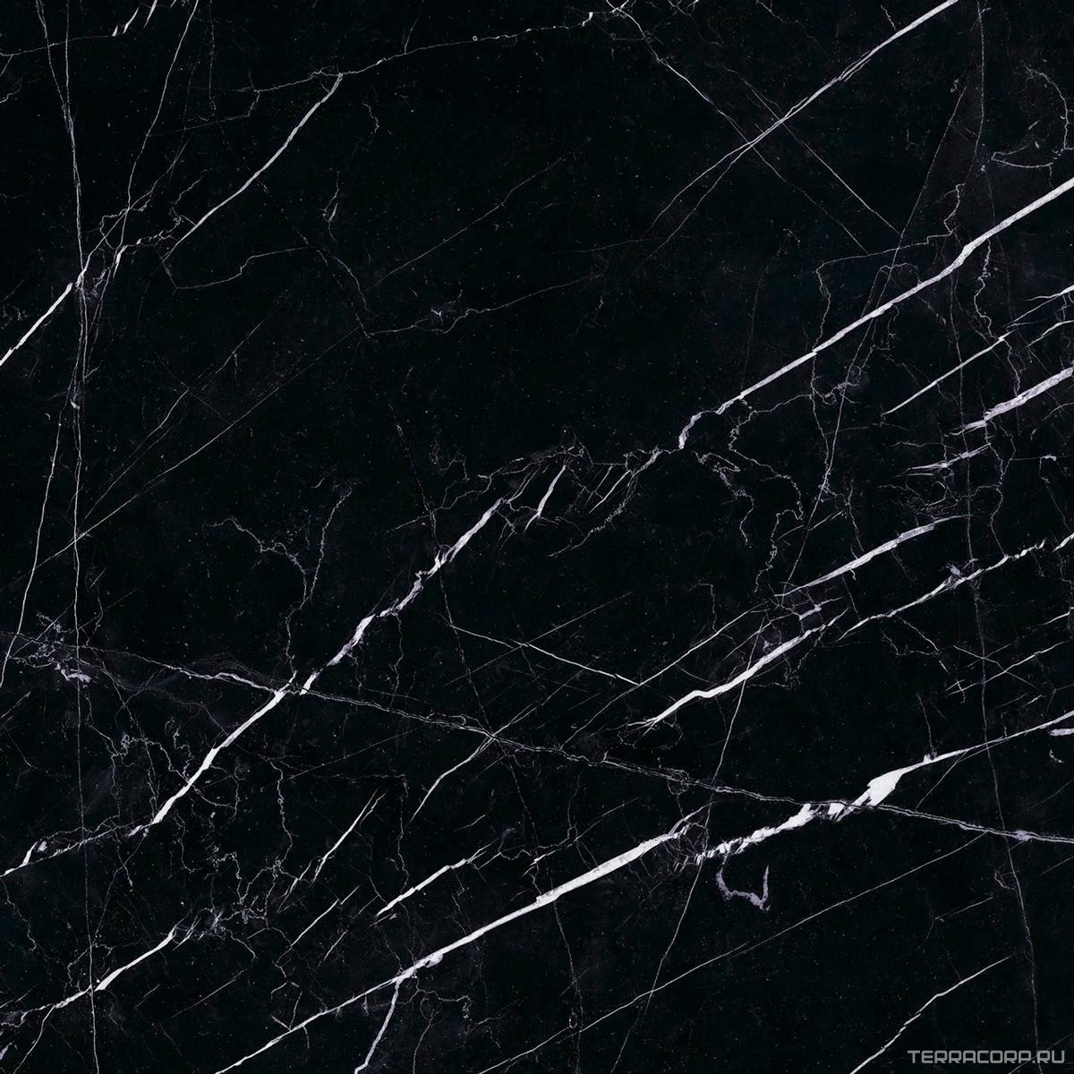 Керамогранит Ariostea Marmi Classici Nero Marquinia Luc 60x60 Черный, фото 5
