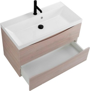 База под раковину подвесная с 2 выкатными ящиками, 800х450x530мм, (без раковины), (цв.Rovere Grigio),  ZZ BelBagno Marino MARINO-800-2C-SO-RG-P