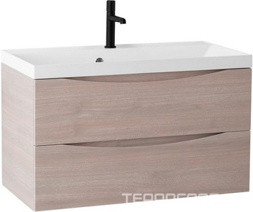 База под раковину подвесная с 2 выкатными ящиками, 800х450x530мм, (без раковины), (цв.Rovere Grigio),  ZZ BelBagno Marino MARINO-800-2C-SO-RG-P