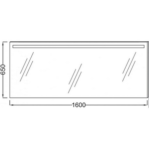 Зеркало 160*65 см с светодиодной подсветкой, инфракрасным выкл., функцией Анти-Пар ZZ Jacob Delafon Универсал EB1422-NF