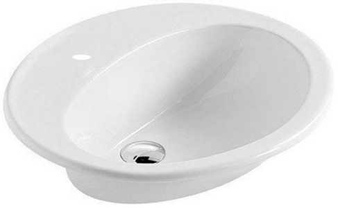 Раковина встраиваемая в столешницу сверху, овальная 620х520мм, с 1 отв.д/смес, с переливом, Eloise ZZ Galassia eloise 6001