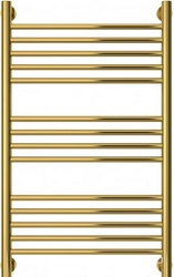 Полотенцесушитель "Богема+" 800*500 мм, выгнутая перекладина, Н.Г. подключ. 3/4, комплектующие в комплекте, цв.золото ZZ