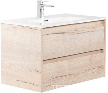 База под раковину подвесная с двумя выкатными ящиками, 1010х460хh515мм, без раковины, (цв.Rovere Galifax Bianco),  BelBagno Kraft KRAFT-1000-2C-SO-RGB