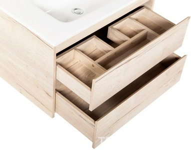 База под раковину подвесная с двумя выкатными ящиками, 1010х460хh515мм, без раковины, (цв.Rovere Galifax Bianco),  BelBagno Kraft KRAFT-1000-2C-SO-RGB