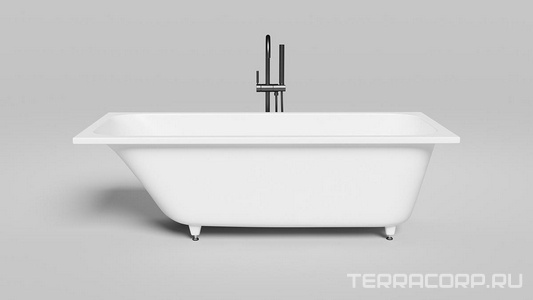 Ванна 1700х700хh600мм, встраив., литой камень S-Sense глянец цв.белый, д/к Up&Down в цвет ванны, интегрир.слив-перелив, ножки в компл,  ZZ Salini Orlanda Kit 102111G