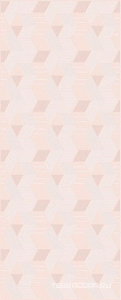 Керамическая плитка Azori Lounge Декор LOUNGE BLOSSOM GEOMETRIA 20.1x50.5 Розовый 