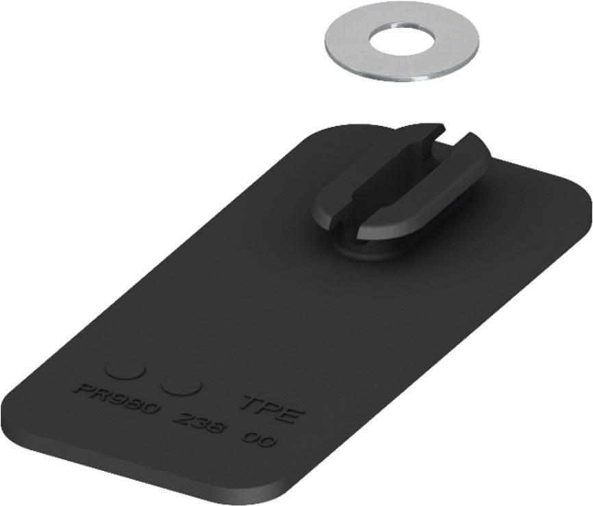 Звукоизоляционная прокладка, для уменьшения шума и вибраций от конструкции на элементы строения, метал.шайба в компл., (цв.чёрный), TECEprofil