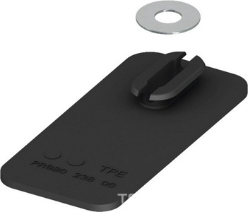 Звукоизоляционная прокладка, для уменьшения шума и вибраций от конструкции на элементы строения, метал.шайба в компл., (цв.чёрный),  Tece TECEprofil 9021019