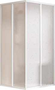 Душевой уголок  - 100 с угловым входом, профиль белый, полистирол  - Pearl, без поддона (1 шт.) ZZ Ravak SRV2-S 14VA010211