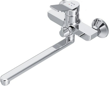 Смеситель для ванны/душа  излив 300 мм, с установ.компл., БЕЗ аксессуаров, хром AMPM X-Joy F85A90000