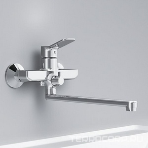 Смеситель для ванны/душа  излив 300 мм, с установ.компл., БЕЗ аксессуаров, хром AMPM X-Joy F85A90000